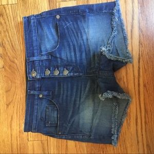 High Rise Denim Shorts